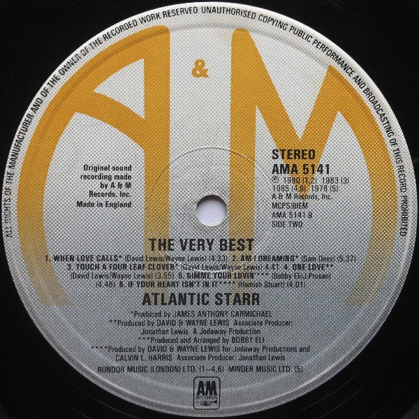 Atlantic Starr : Secret Lovers...The Best Of Atlantic Starr (LP, Comp)