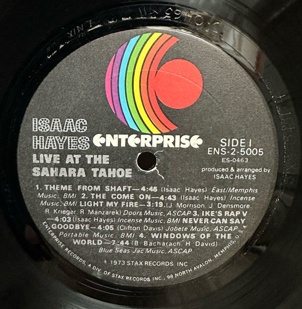 Isaac Hayes : Live At The Sahara Tahoe (2xLP, Album, RP, Son)