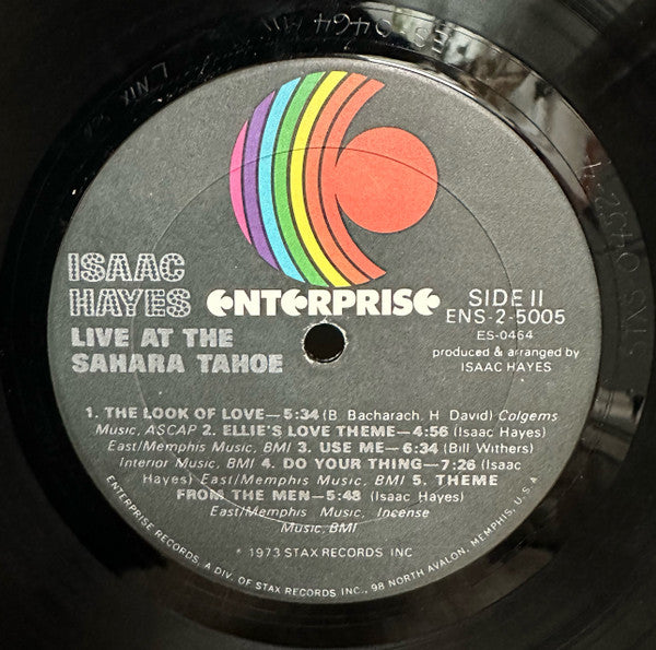 Isaac Hayes : Live At The Sahara Tahoe (2xLP, Album, RP, Son)