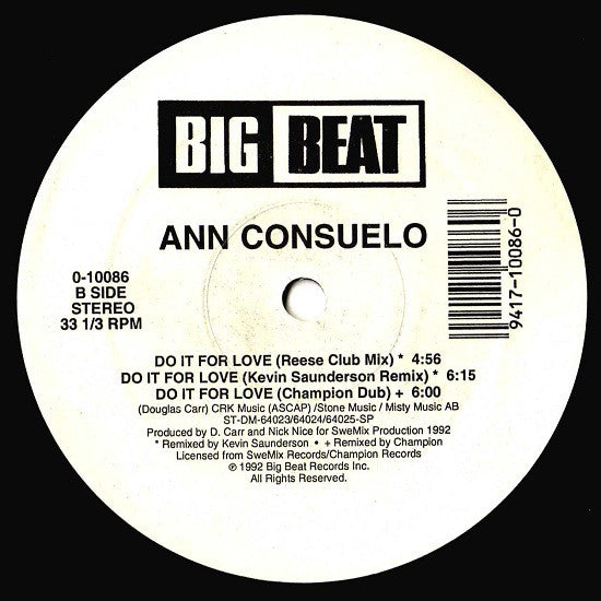 Ann Consuelo : Do It For Love (12")
