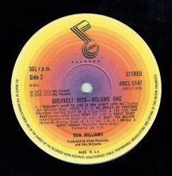 Don Williams (2) : Greatest Hits Volume One (LP, Comp)