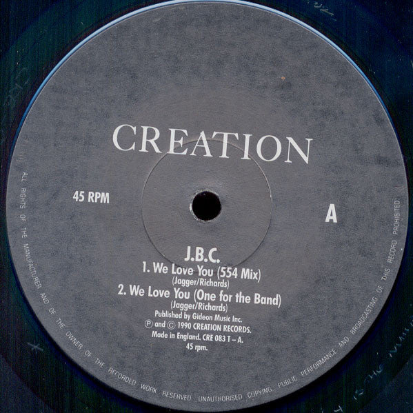 J.B.C. : We Love You (12")