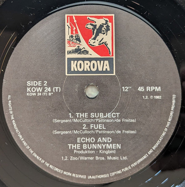 Echo & The Bunnymen : The Back Of Love (12", Single)