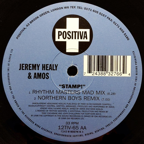 Jeremy Healy & Amos : Stamp! (12", Single)