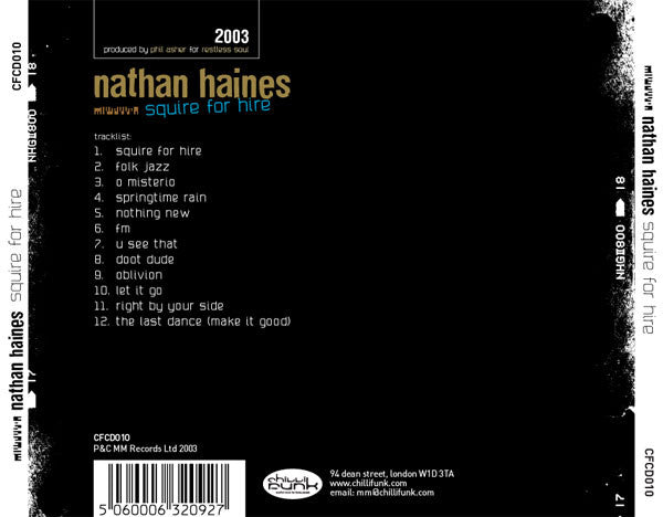 Nathan Haines : Squire For Hire (CD, Album)