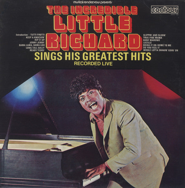 Little Richard : The Incredible Little Richard Sings His Greatest Hits Recorded Live (LP, Album, RE)