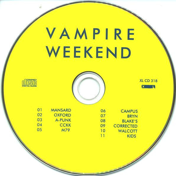 Vampire Weekend : Vampire Weekend (CD, Album, RP, Sli)