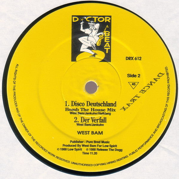 WestBam : Monkey Say, Monkey Do (12")