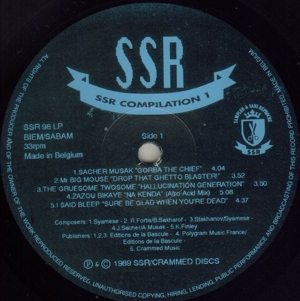 Various : Sampleur Et Sans Reproche (SSR Compilation 1) (LP, Comp)