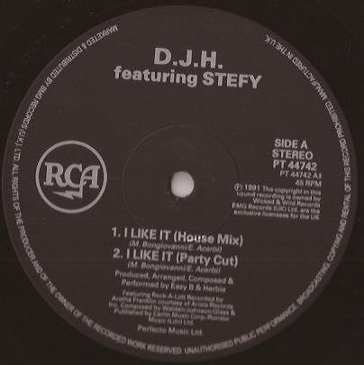 D.J.H. Featuring Stefy* : I Like It (12", Single)