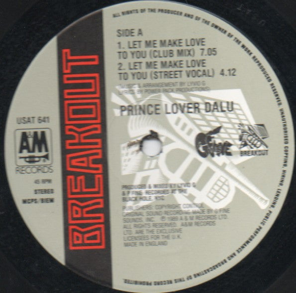 Prince Lover Dalu : Let Me Make Love To You (12", 4-t)
