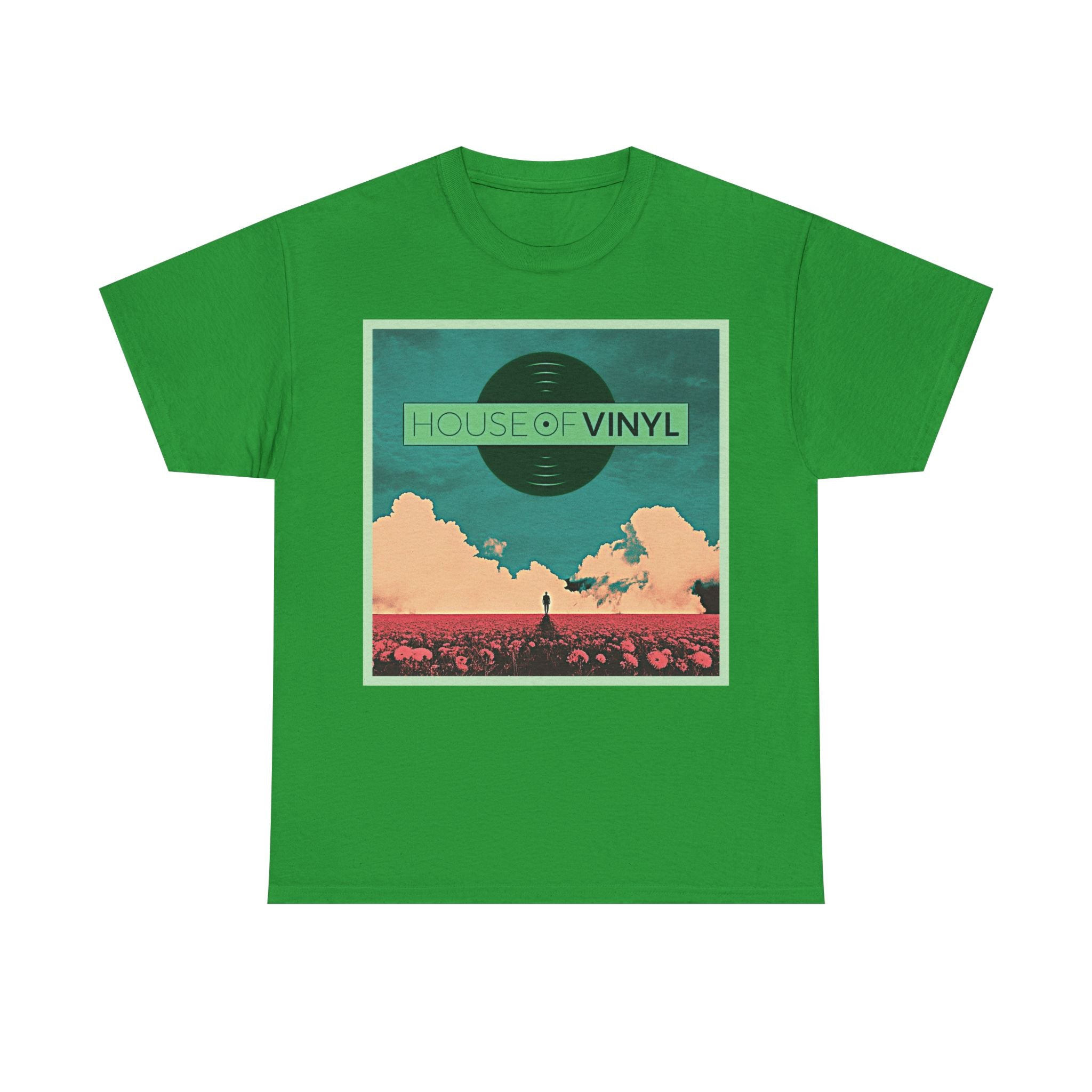 New WORLD House of Vinyl London - Classic Unisex Heavy Cotton Tee - All the Greens