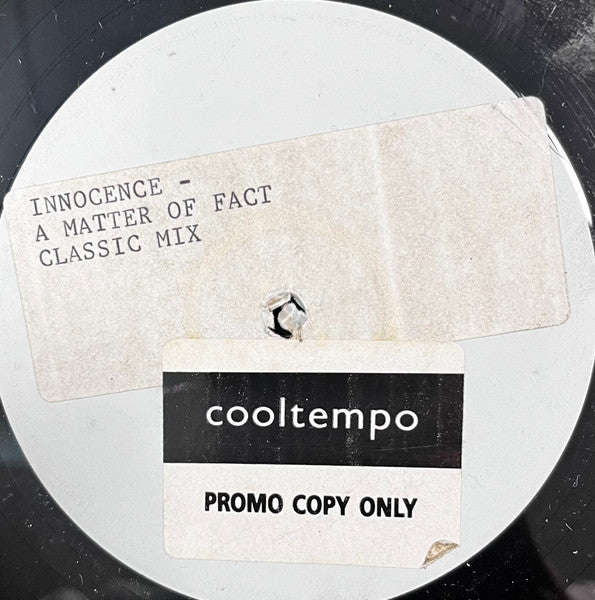 Innocence : A Matter Of Fact (12", Promo, W/Lbl, Sti)