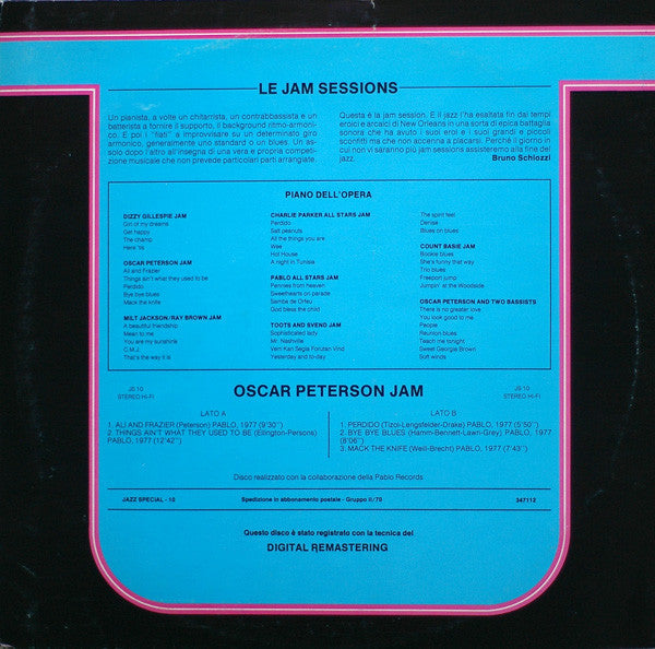 Oscar Peterson : Oscar Peterson Jam (LP, Comp, RM)