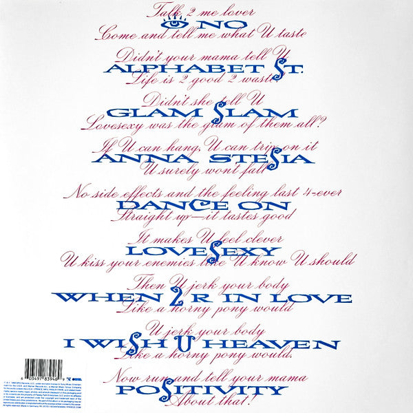 Prince : Lovesexy (LP, Album, RE, Opt)