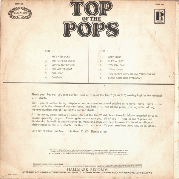 Unknown Artist : Top Of The Pops Vol. 15 (LP, Album)
