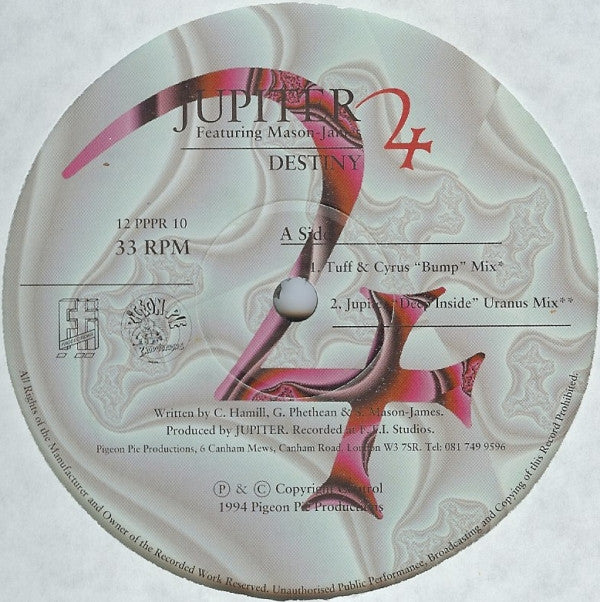 Jupiter (6) Featuring Sylvia Mason-James : Destiny (12")