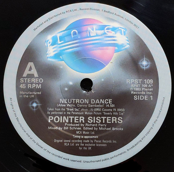 Pointer Sisters : Neutron Dance (12", Single)