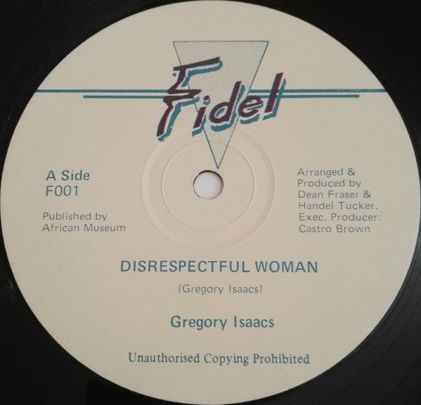 Gregory Isaacs : Disrespectful Woman / Can't Get Over Losing You (Extended Version) (12", Single, M/Print)