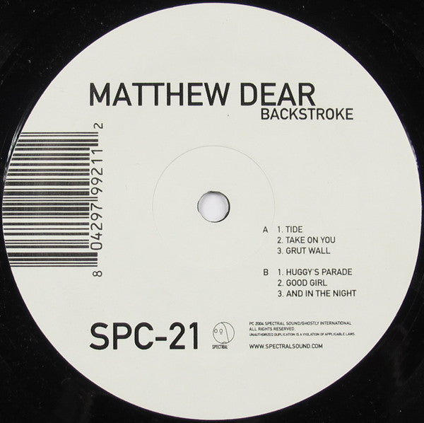 Matthew Dear : Backstroke (LP, MiniAlbum)