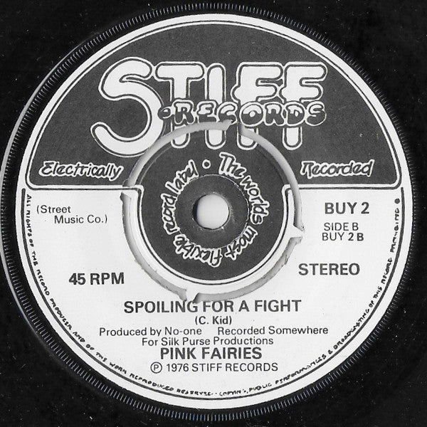 The Pink Fairies : Between The Lines (7", Single, Pus)