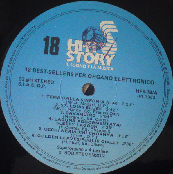 Superorgano A 4 Tastiere Di Bob Stevenson : 12 Best-Sellers Per Organo Elettronico (LP)