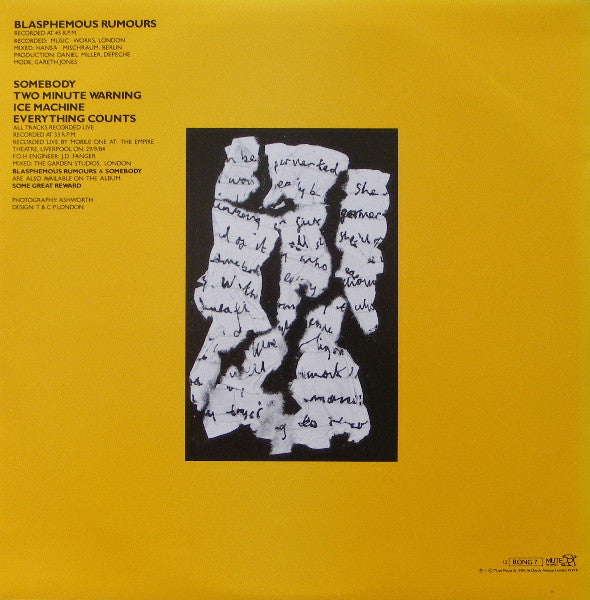 Depeche Mode : Blasphemous Rumours (12", Single)