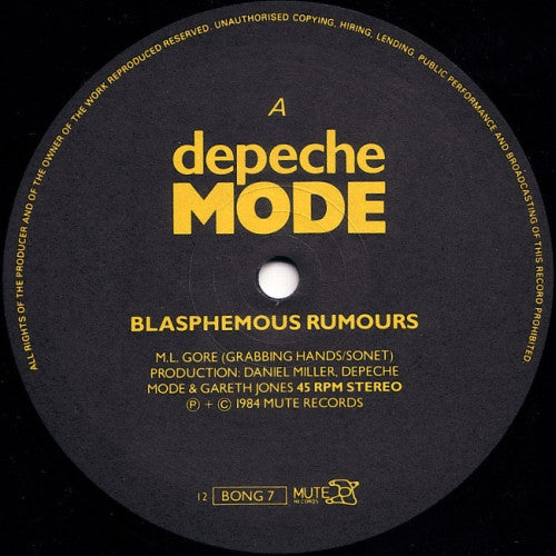 Depeche Mode : Blasphemous Rumours (12", Single)