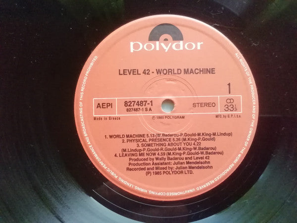 Level 42 : World Machine  (LP, Album, Ltd)