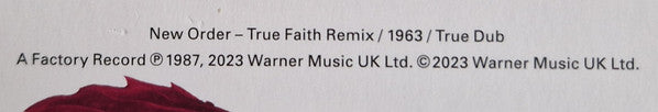New Order : True Faith Remix (12", Single, RE, RM)