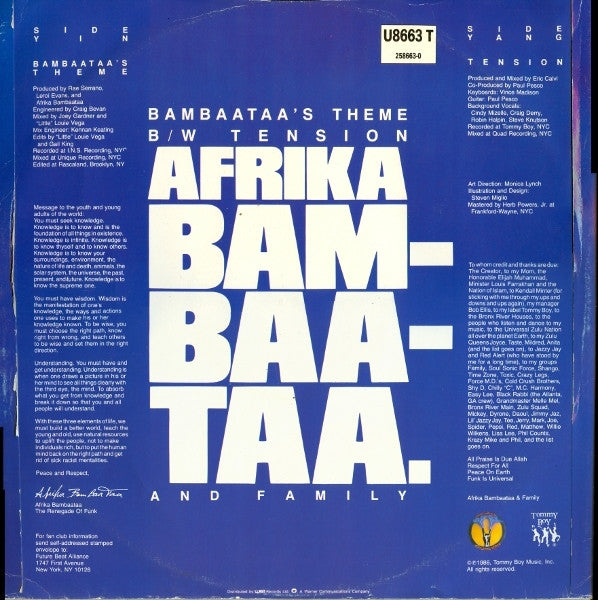 Afrika Bambaataa & Family : Bambaataa's Theme (12")