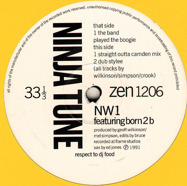 NW1 Featuring Born 2 B : The Band Played The Boogie (12")