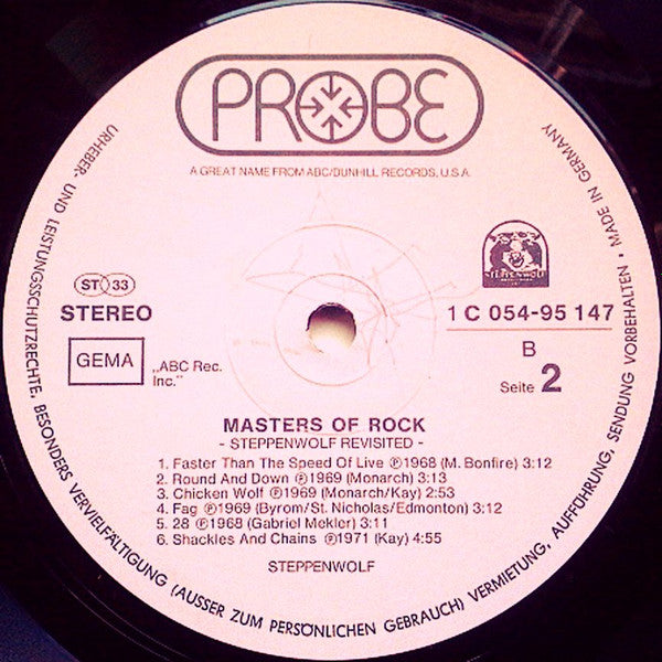 Steppenwolf : Masters Of Rock Vol. 4 (LP, Comp)