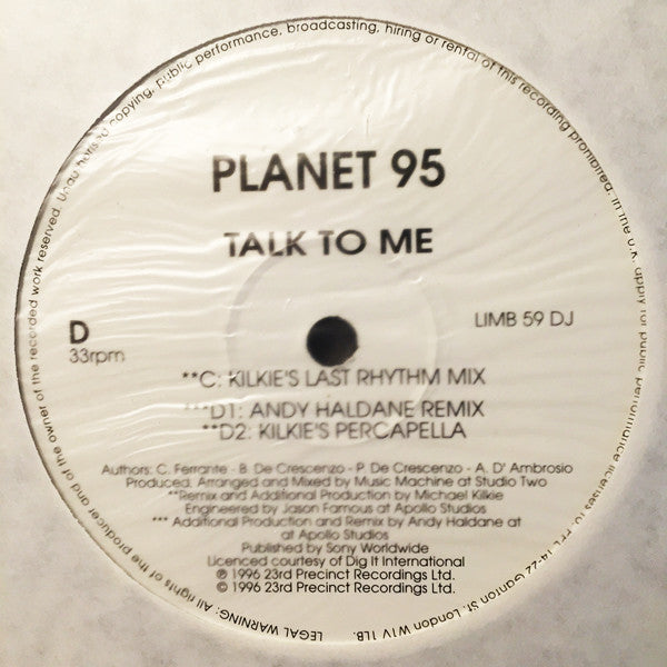 Planet '95 : Talk To Me (2x12")