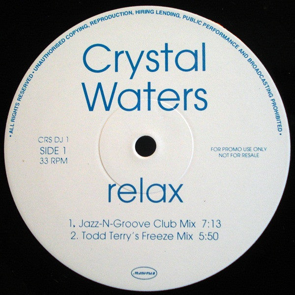Crystal Waters : Relax (12", Promo)