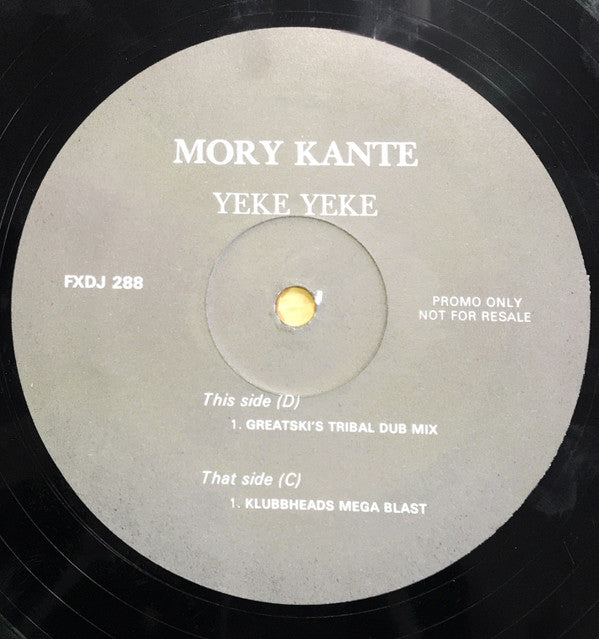 Mory Kante* : Yeke Yeke (2x12", Promo)