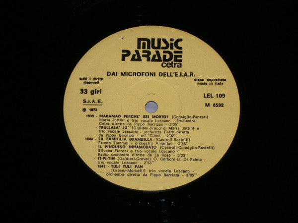 Various : Dai Microfoni Dell'E.I.A.R. - Vol. 2° (LP, Comp)