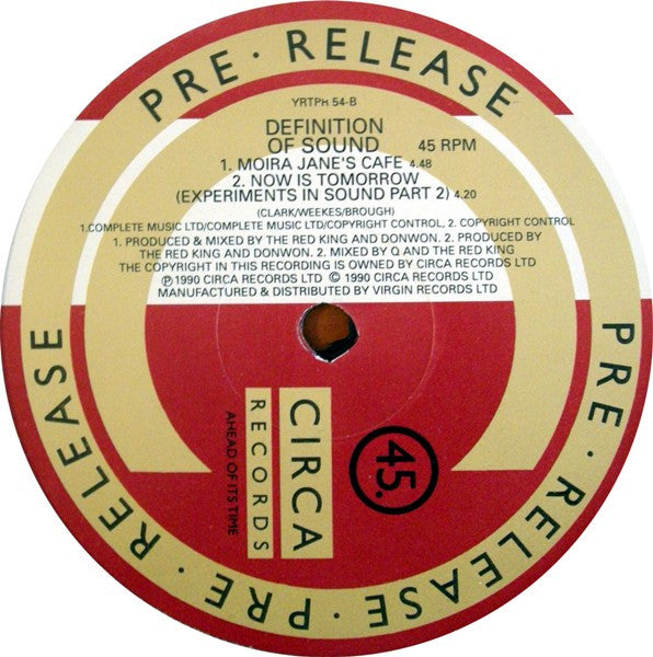 Definition Of Sound : Now Is Tomorrow (12", Promo)