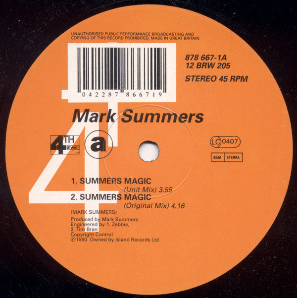 Mark Summers : Summers Magic (12", Die)