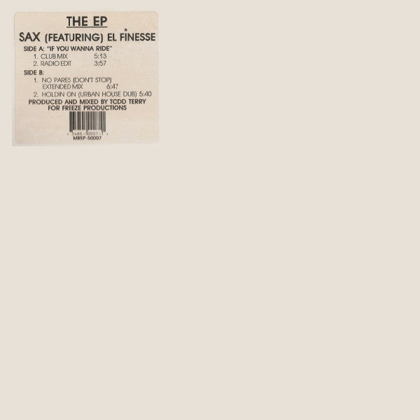 Sax Featuring El Finesse : The EP (12", EP)
