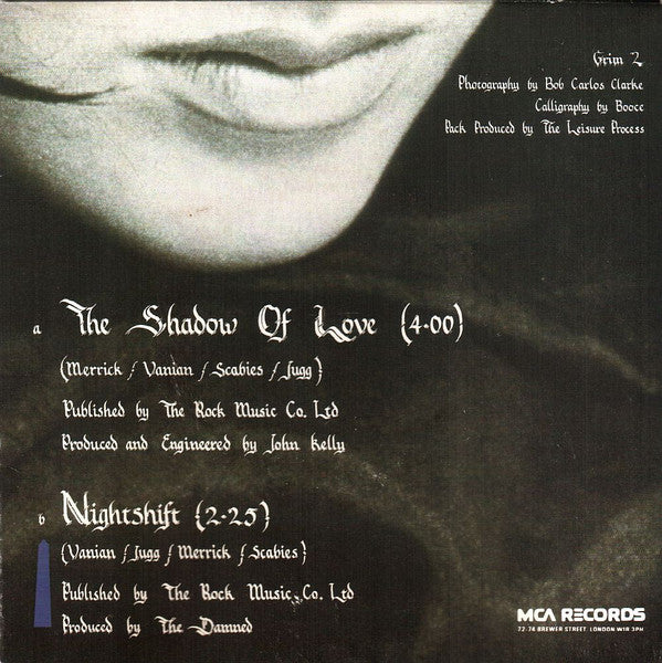 The Damned : The Shadow Of Love (Edition Première) (7", Single, Gat)