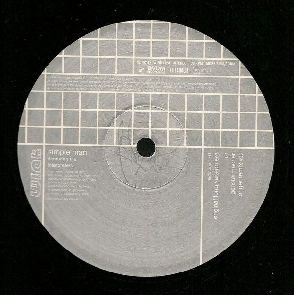 Josh Wink : Simple Man (12")