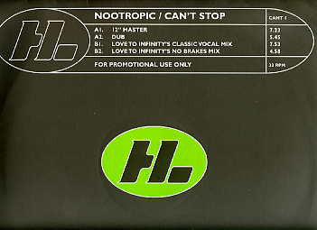 Nootropic : Can't Stop (12", Promo)