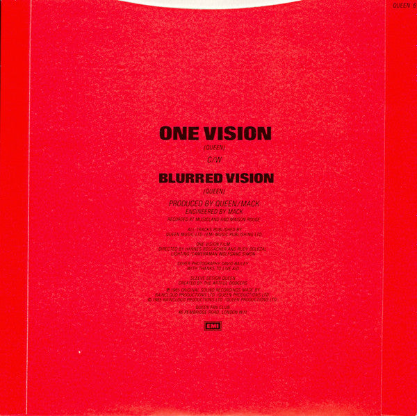 Queen : One Vision (7", Single, Inn)