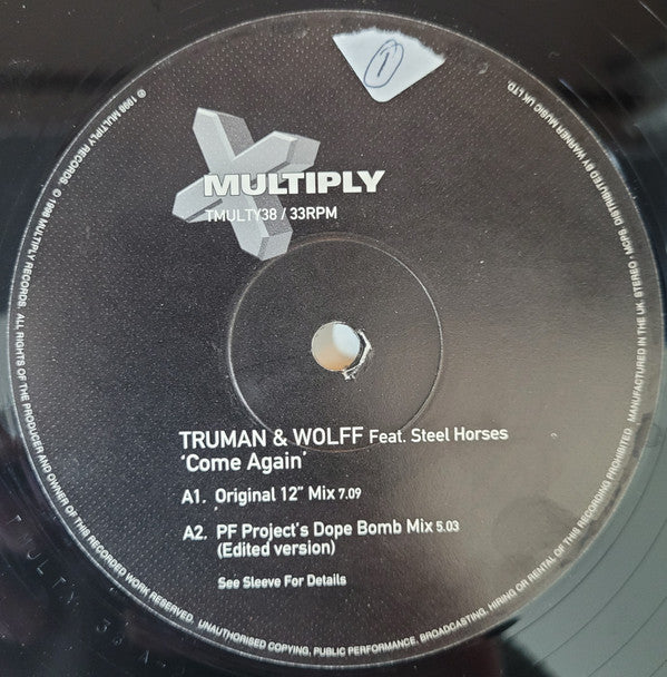 Truman & Wolff : Come Again (12")