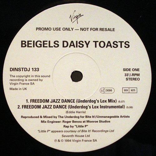 Beigels Daisy Toasts : Freedom Jazz Dance (12", Promo)