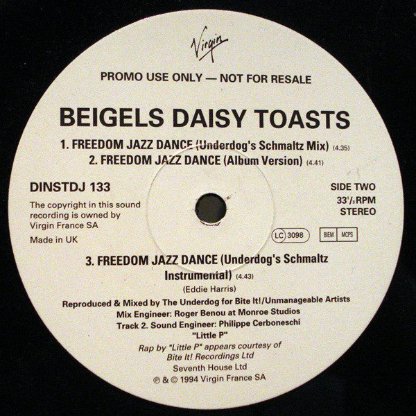 Beigels Daisy Toasts : Freedom Jazz Dance (12", Promo)
