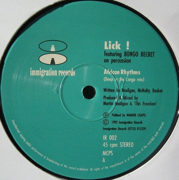 Lick! : African Rhythms (12")