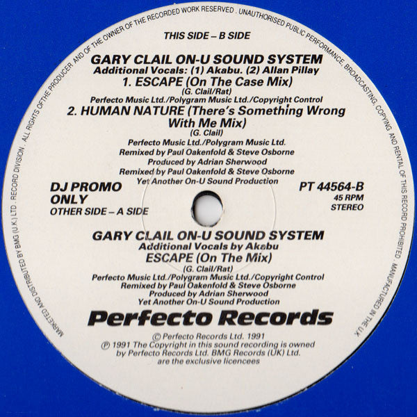 Gary Clail On-U Sound System* : Escape (12", Promo)