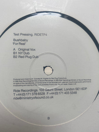 Bushbaby : For Real (12", TP)